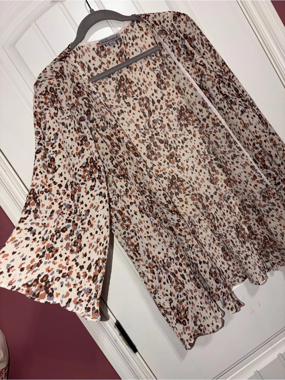 Leopard-Print Ruffle cardigan - Picture 4 of 6